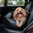 Load image into Gallery viewer, PupProtector™ Faux Leather Memory Foam Dog Car Bed -  Black
