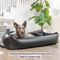 Load image into Gallery viewer, PupProtector™ Faux Leather Memory Foam Dog Car Bed -  Black
