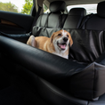 Load image into Gallery viewer, PupProtector™ Faux Leather Memory Foam Dog Car Bed -  Black
