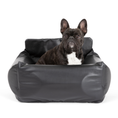 Load image into Gallery viewer, PupProtector™ Faux Leather Memory Foam Dog Car Bed -  Black
