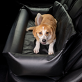 Load image into Gallery viewer, PupProtector™ Faux Leather Memory Foam Dog Car Bed -  Black
