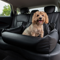 Load image into Gallery viewer, PupProtector™ Faux Leather Memory Foam Dog Car Bed -  Black
