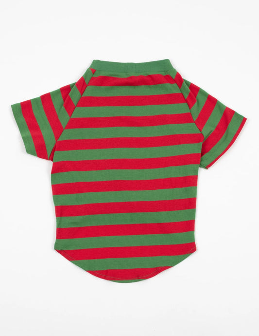 Big Dog Red & Green Stripes Pajamas