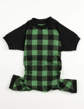 Load image into Gallery viewer, Dog Black & Green Plaid Cotton Pajamas
