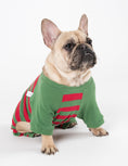 Load image into Gallery viewer, Dog Cotton Red & Green Stripes Pajamas
