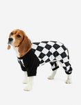 Load image into Gallery viewer, Dog Black & White Argyle Pajamas
