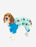 Load image into Gallery viewer, Dog Blue Dinosaur Pajamas
