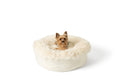 Load image into Gallery viewer, PupPouf™ Luxe Faux Fur Donut Dog Bed - Plush Sheep Ivory
