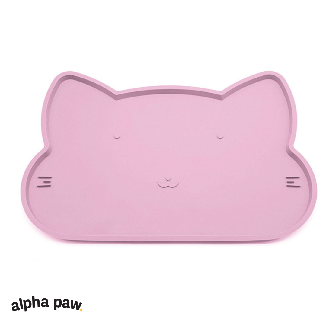 Cute Cat-Shaped No-Slip Eating Mat