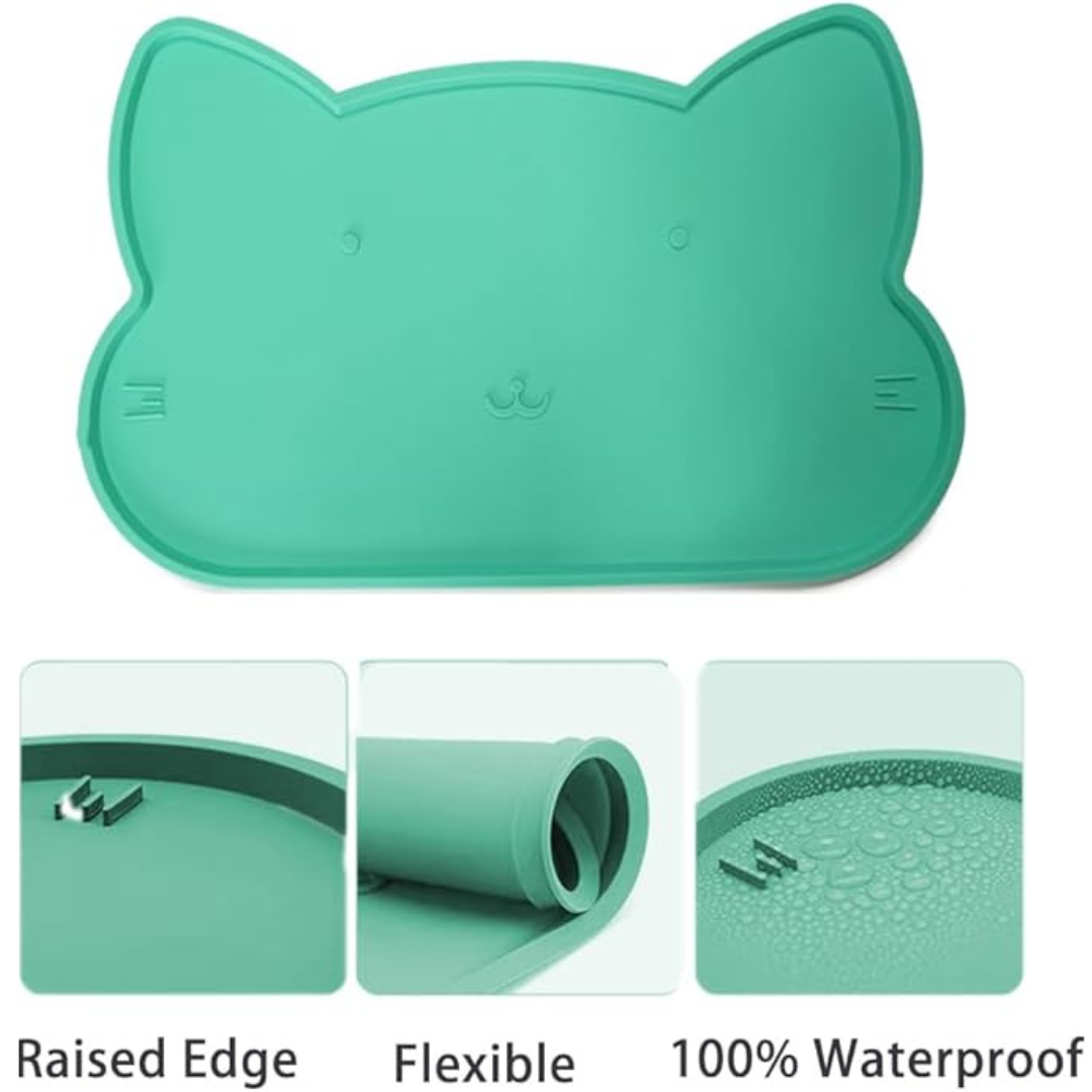 Cute Cat-Shaped No-Slip Eating Mat