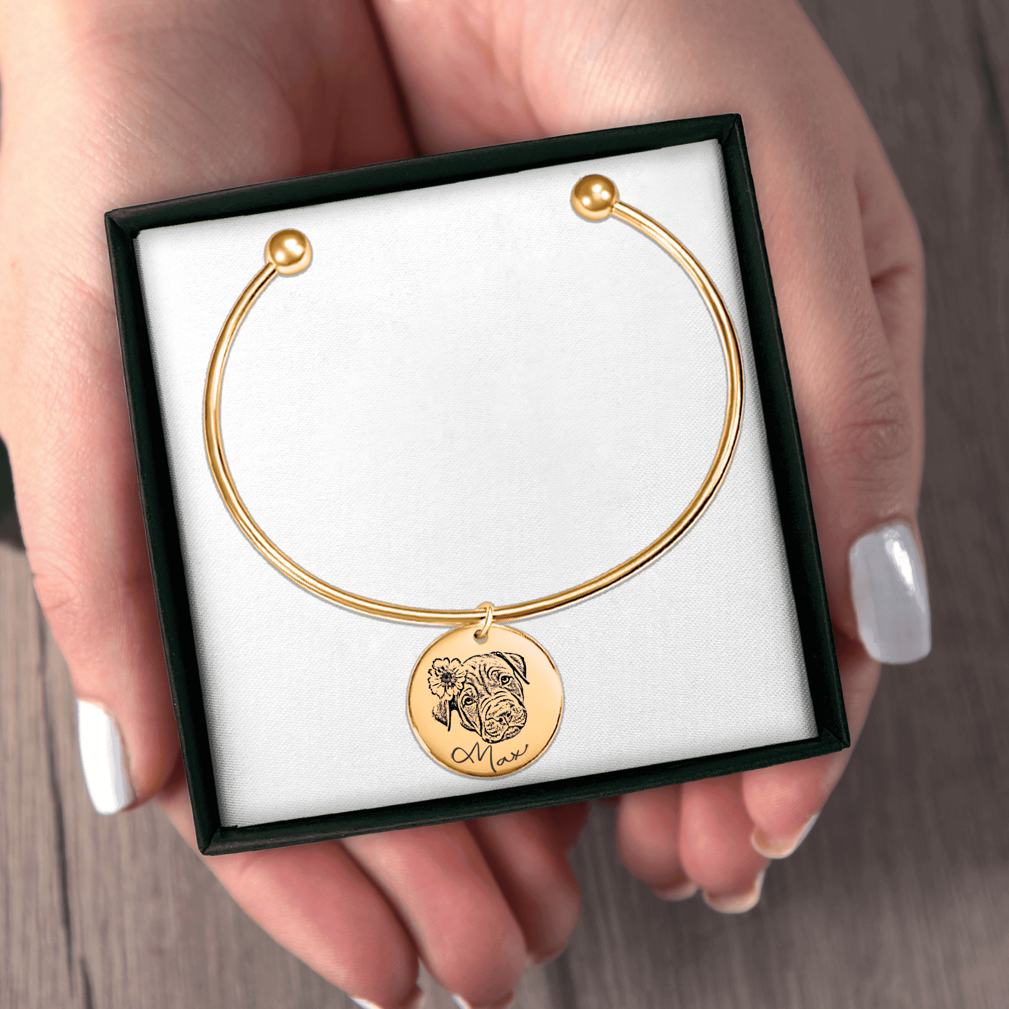 Pet Face Bangle Bracelet