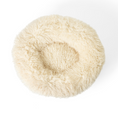 Load image into Gallery viewer, PupPouf™ Luxe Faux Fur Donut Dog Bed - Plush Sheep Ivory
