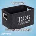 Load image into Gallery viewer, Tidy Paws: Dog Toy Storage Basket
