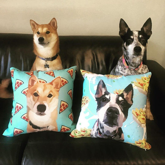 Custom Pet Couch Pillow with Cover | Alpha Paw