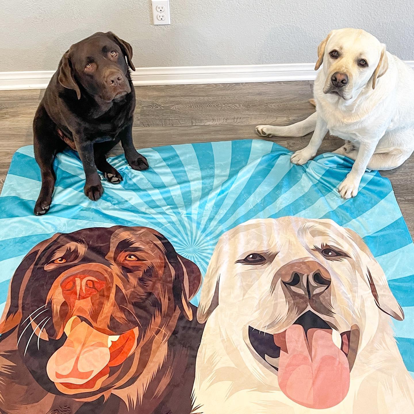 Custom dog photo online blanket